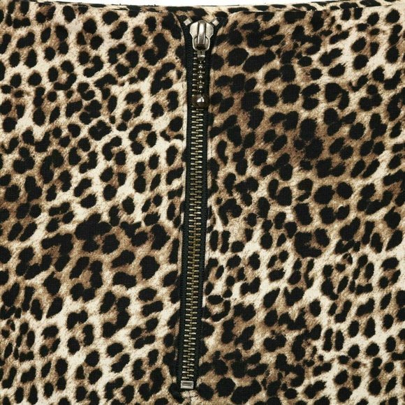 Alfani Pencil‎ Skirt Leopard Animal Print Brown Black Stretch 10 - Picture 5 of 9